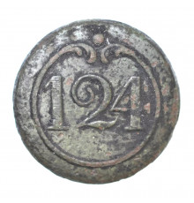 Button of OFFICER  of 124 Regiment