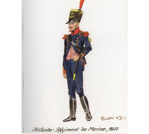 Shako plate of the Dutch Marine Regiment 