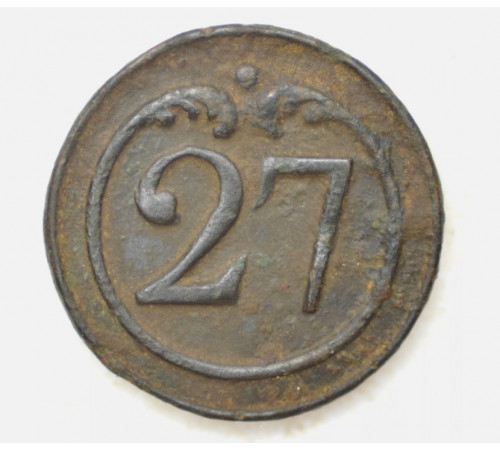 button of 27 Line Regiment