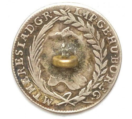 Button from coin of Hungary 1763