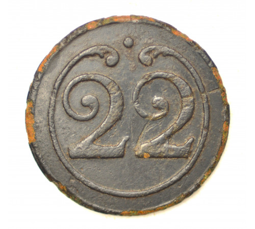 button of 22 Line Regiment