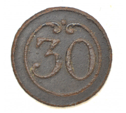 button of 30 Line Regiment