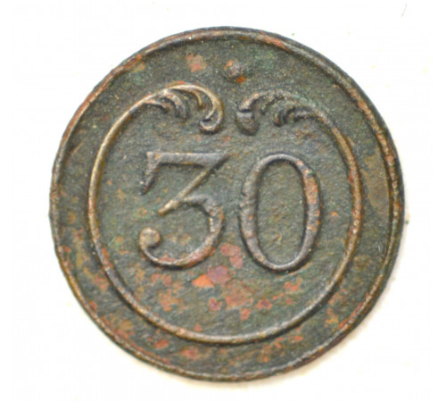 button of 30 Line Regiment