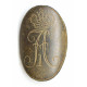 variant of a decorative shield that was attached to pistol bearning the monogramm of  Emperor Alexander I of Russia