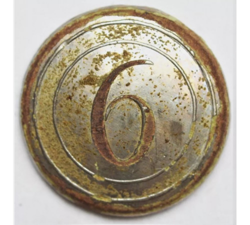 officier button of 6 Regiment of Kingdom of Holland