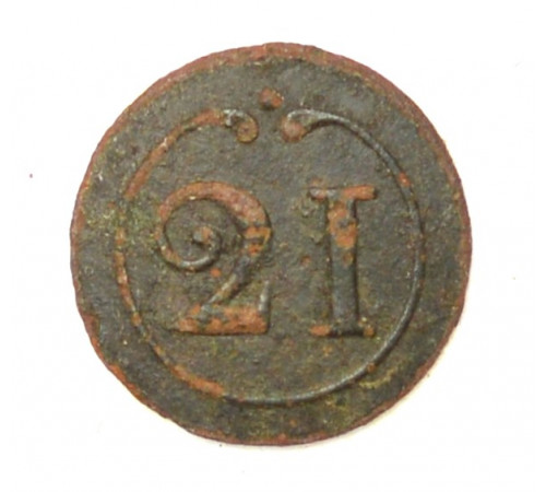 button of 21 Line Regiment