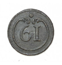 button of 61  Line Regiment