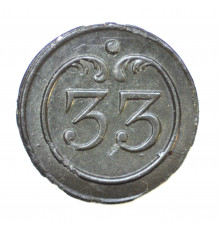 button of 33  Line Regiment