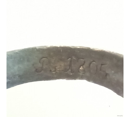 silver officer's ring with engraving SCR 1805
