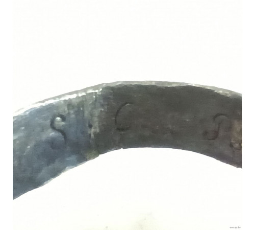 silver officer's ring with engraving SCR 1805