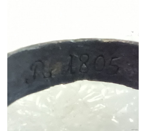 silver officer's ring with engraving SCR 1805