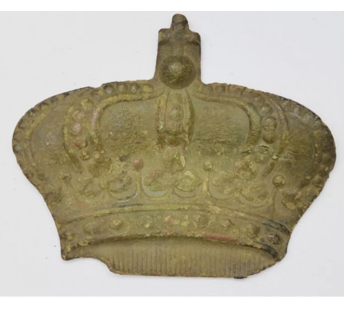 stamped Imperial crown from shako