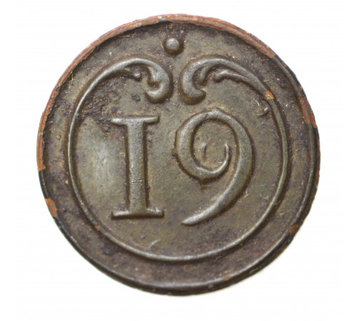 button of 19 Line Regiment