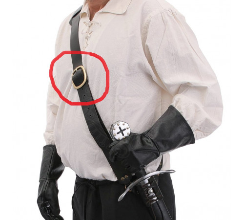 buckle from a shoulder-belt 