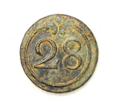 button of 28 Line Regiment