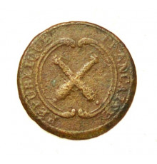 button of the artillery of the French Republic (1792-1804)