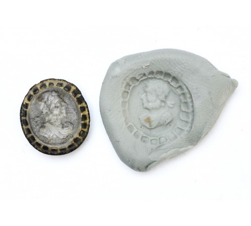 seal with bust of Roman or Greek. Great Army