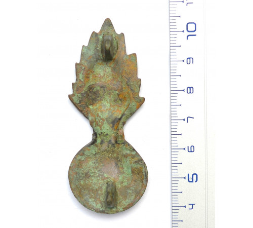 Russian Empire. grenade on the cartridge pouch of a grenadier of a Line regiment-restoration