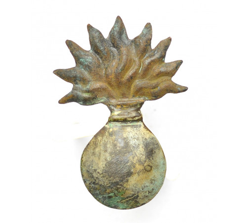 grenade on the cartridge pouch of a grenadier of the Imperial Guard---restoration