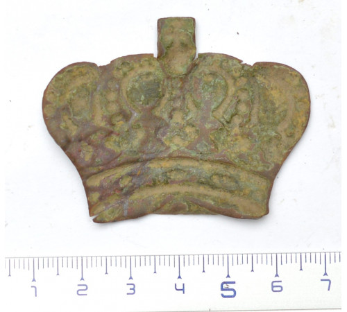 stamped Imperial crown from shako