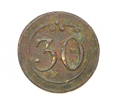 button of 30  Line Regiment